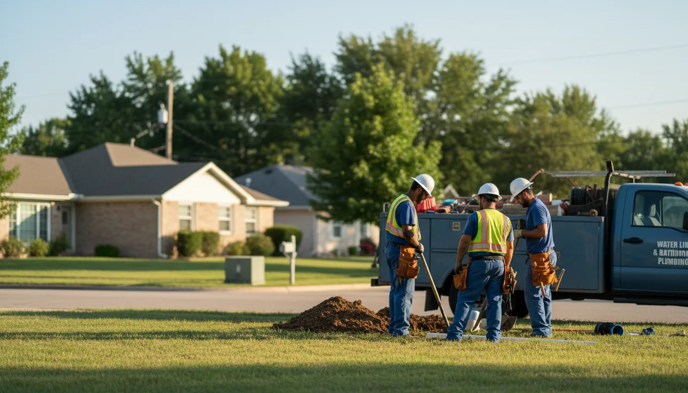 Residential water line and bathroom plumbing service in Fairmont, NE